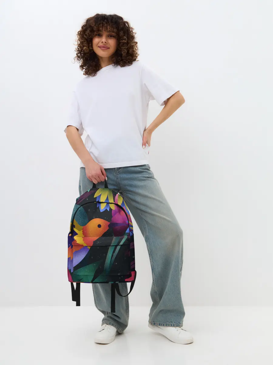 Рюкзак джинсовый / Колибри