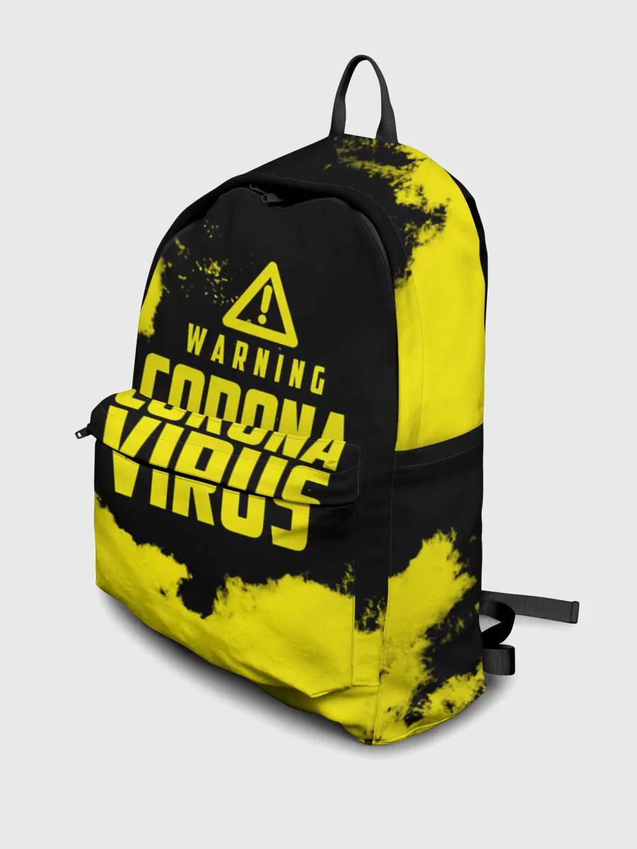 Рюкзак джинсовый / Warning Coronavirus