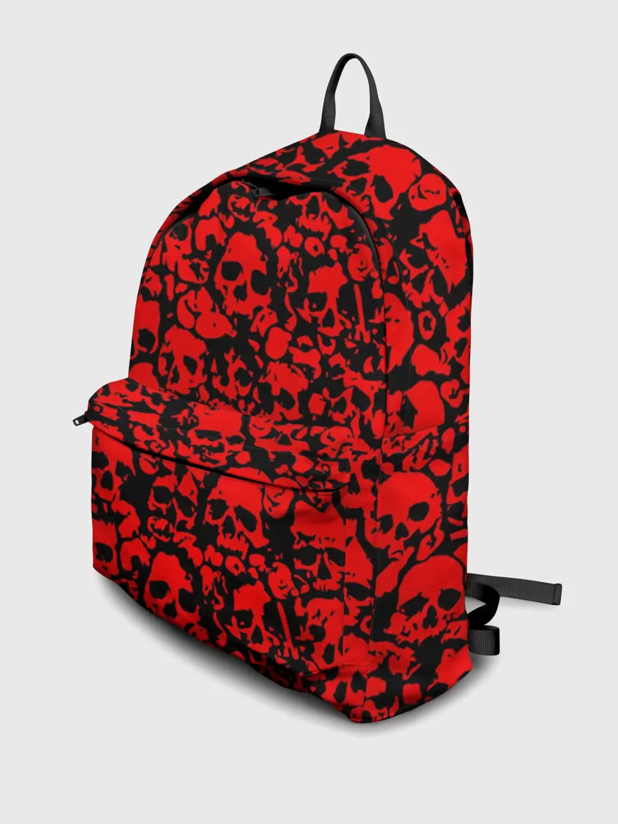Рюкзак джинсовый / КРАСНЫЕ ЧЕРЕПА | RED SKULL