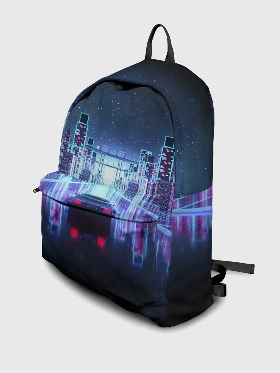 Рюкзак джинсовый / SYNTHWAVE / RETROWAVE