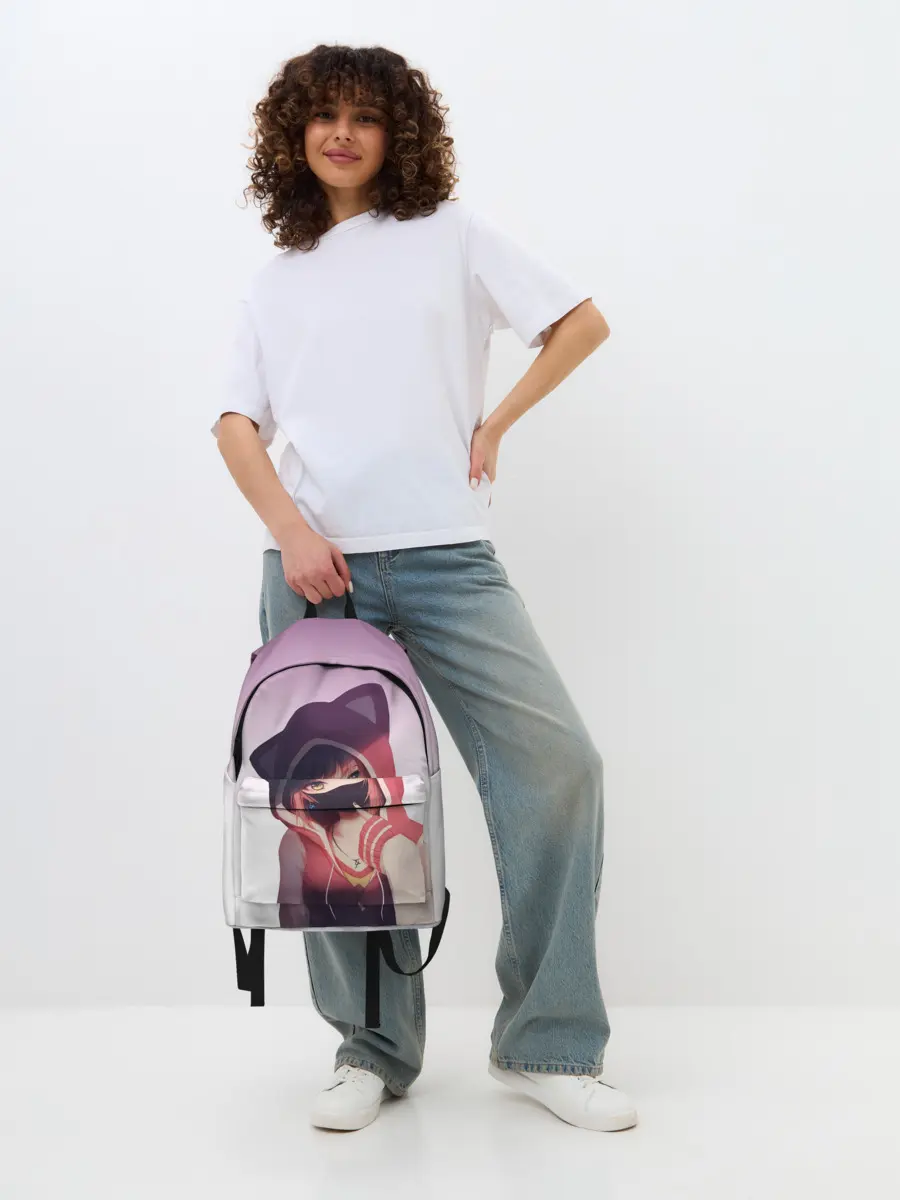 Рюкзак джинсовый / Аниме. Маска