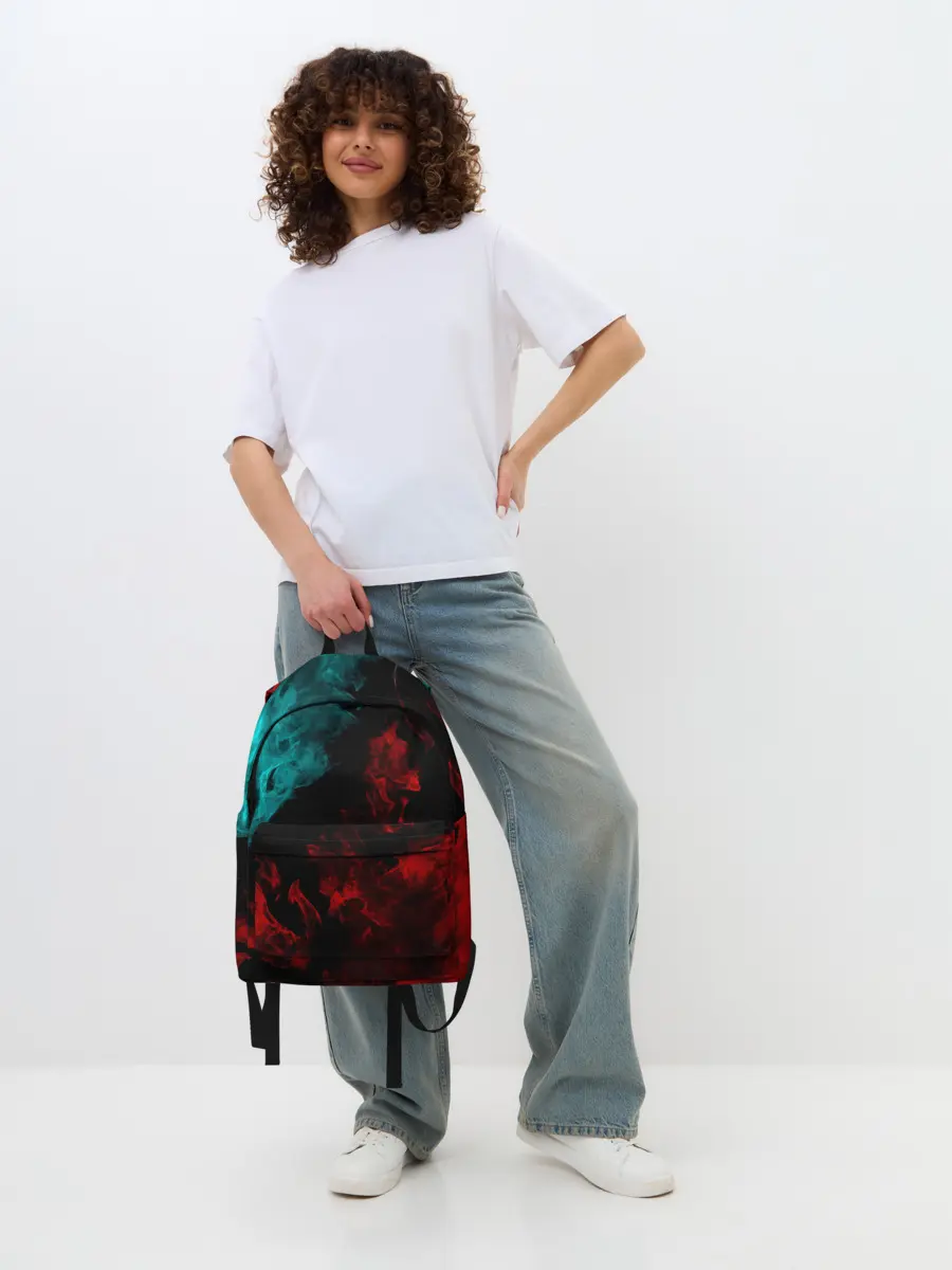 Рюкзак джинсовый / НЕОНОВЫЙ ОГОНЬ