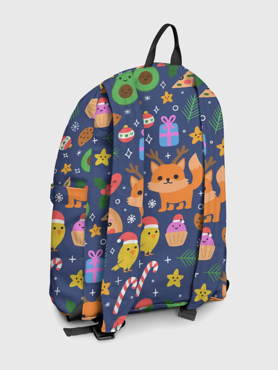 Рюкзак джинсовый / Новогодний макет