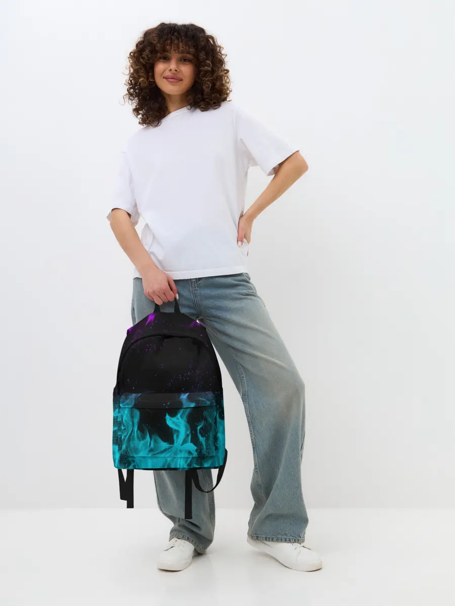 Рюкзак джинсовый / НЕОНОВЫЙ ОГОНЬ | NEON FIRE