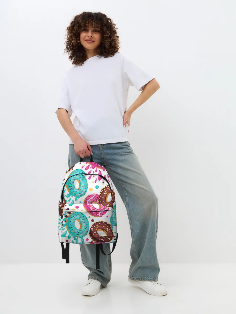 Рюкзак джинсовый / Любитель пончиков