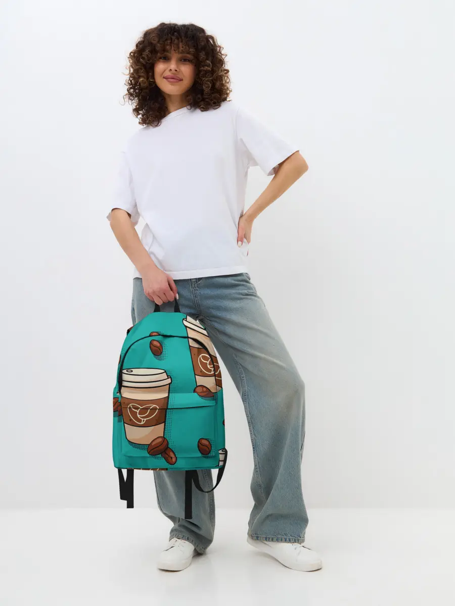 Рюкзак джинсовый / Я ЛЮБЛЮ КОФЕ | I LOVE COFFEE