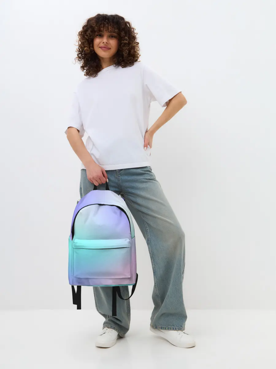 Рюкзак джинсовый / небесно голубой градиентный