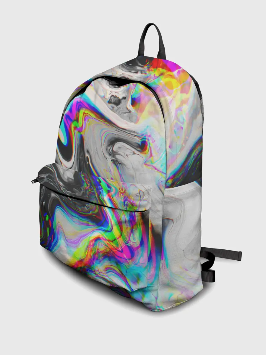 Рюкзак джинсовый / DIGITAL ABSTRACT GLITCH | ГЛИТЧ