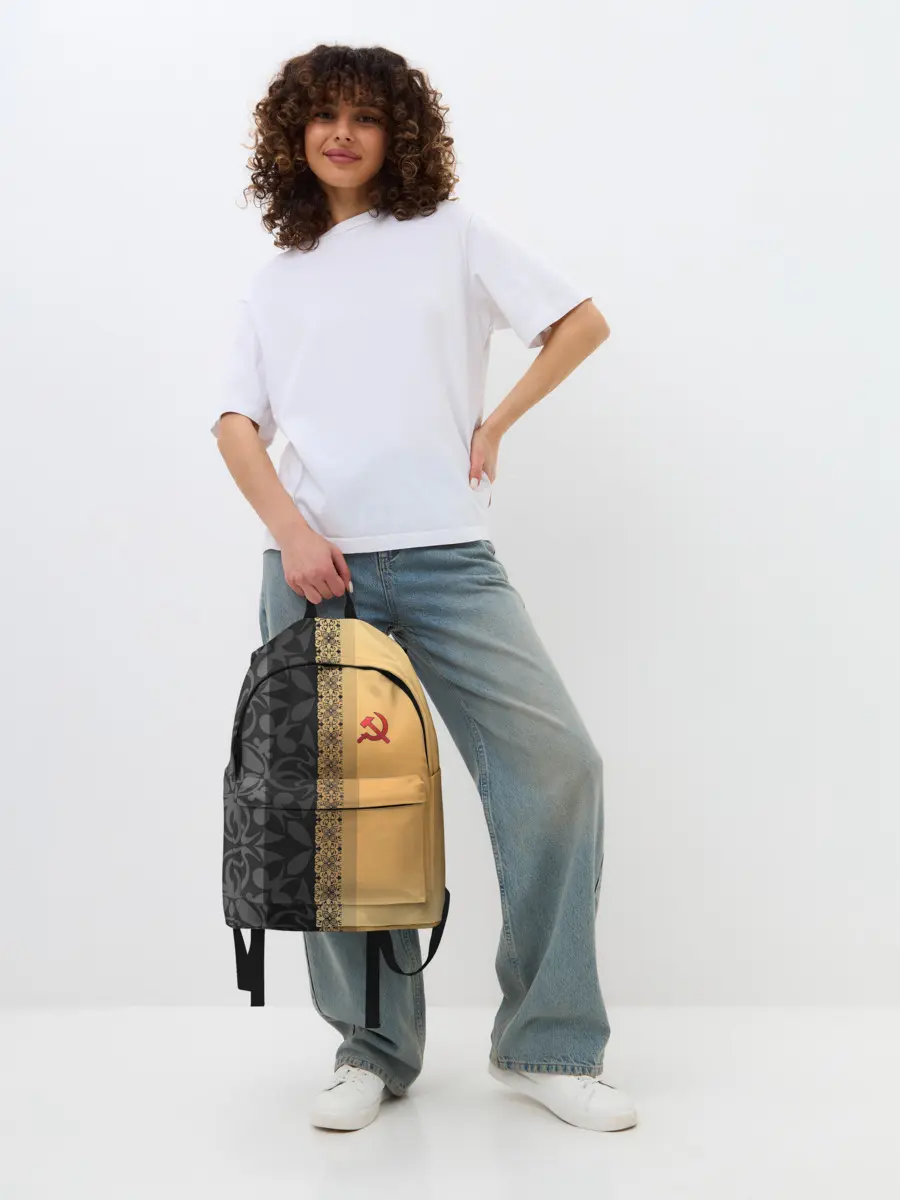 Рюкзак джинсовый / СССР | СЕРП И МОЛОТ