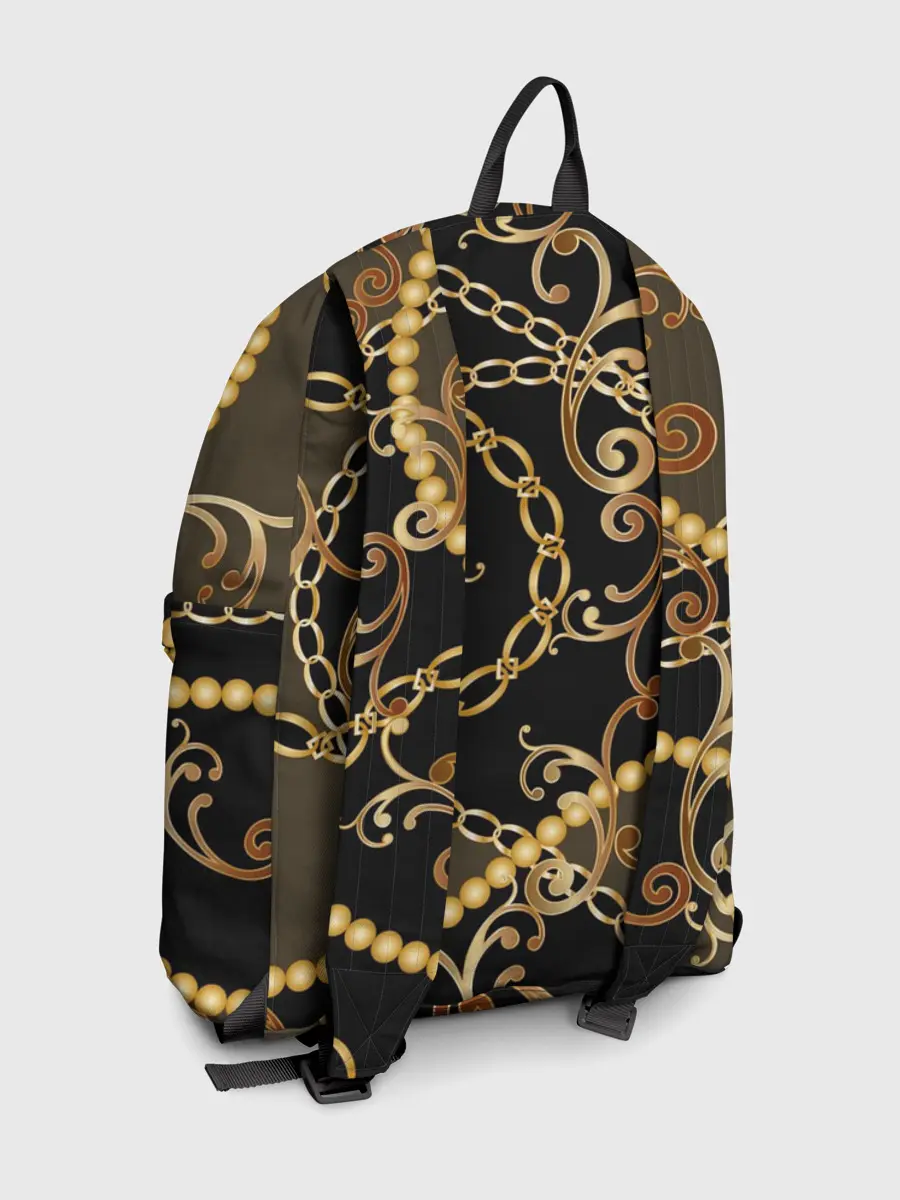 Рюкзак джинсовый / Золотая цепь и бусы