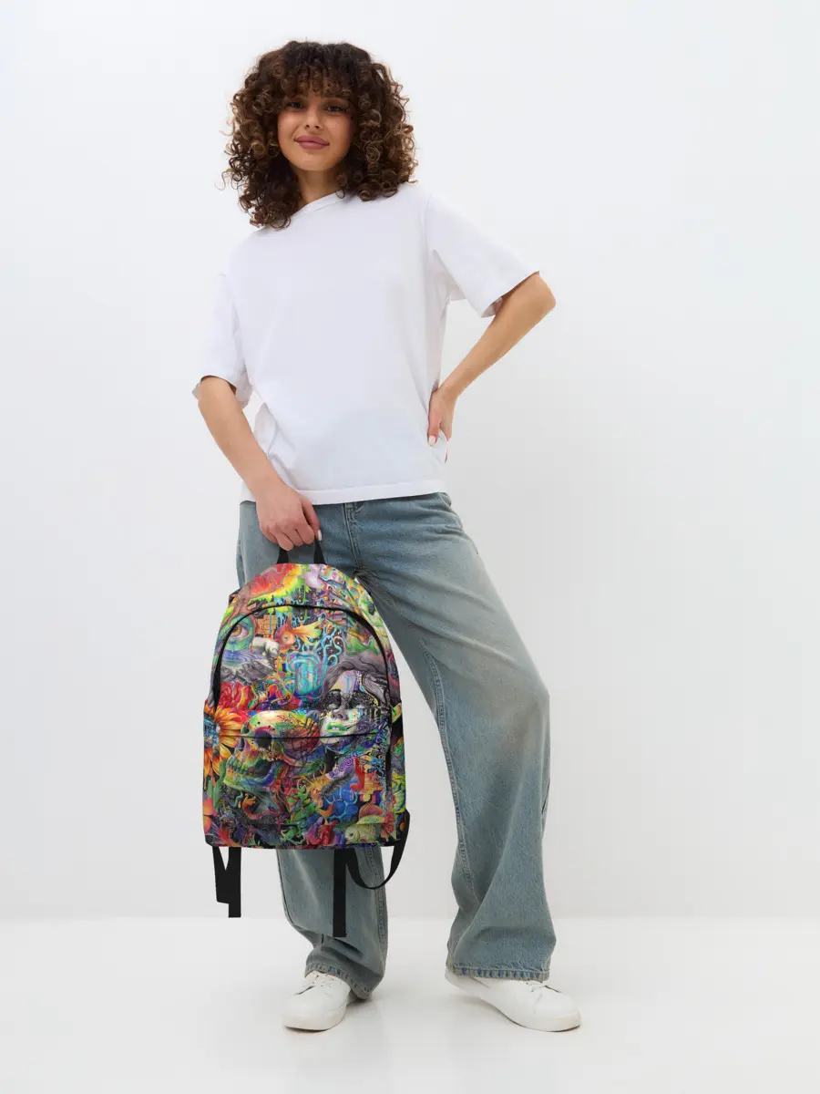 Рюкзак джинсовый / Психоделическое искусство