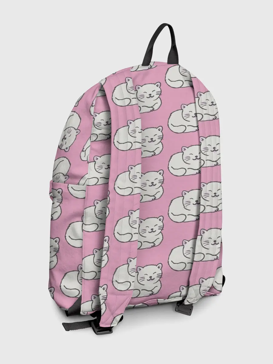 Рюкзак джинсовый / Белая кошка