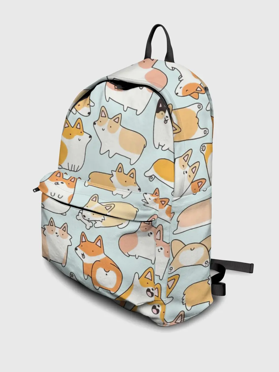 Рюкзак джинсовый / Милые корги