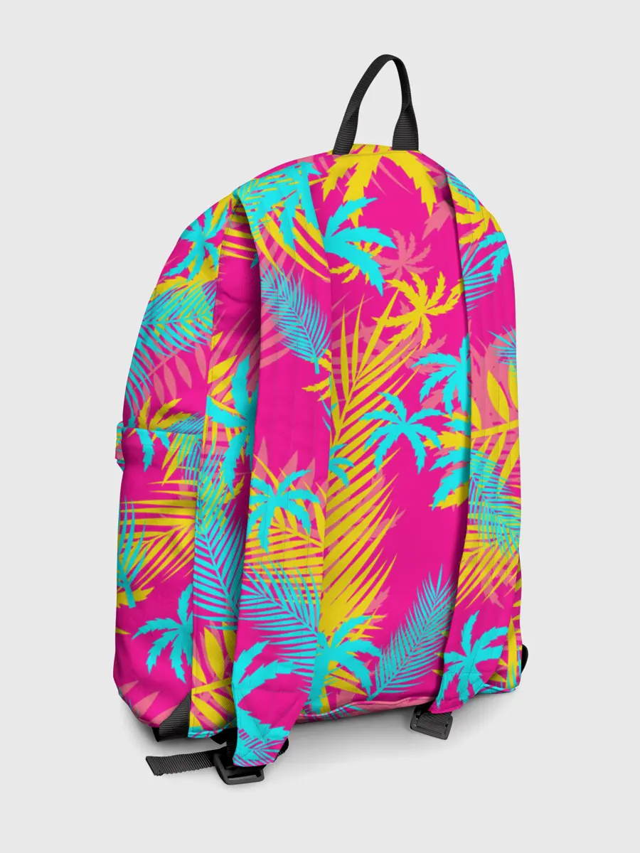 Рюкзак джинсовый / НЕОНОВЫЕ ПАЛЬМЫ / НЕОН / NEON