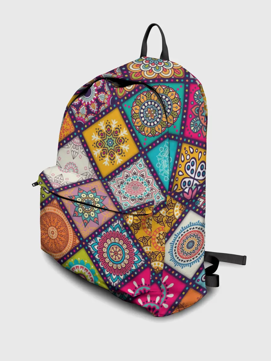Рюкзак джинсовый / Узоры мандалы