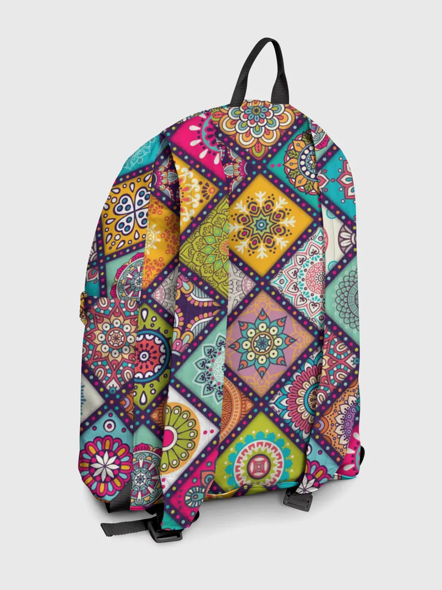 Рюкзак джинсовый / Узоры мандалы