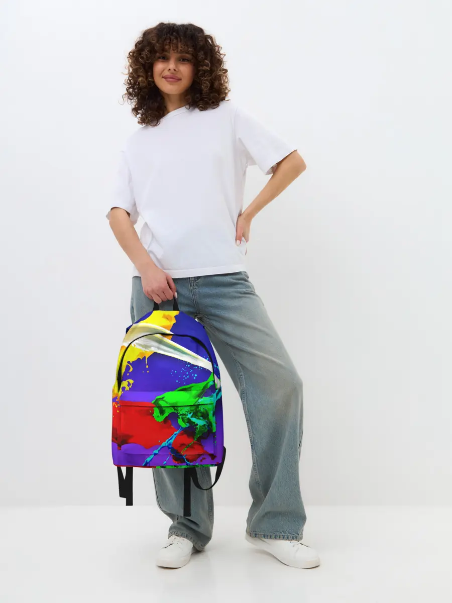 Рюкзак джинсовый / НЕОНОВЫЙ КРАСКИ