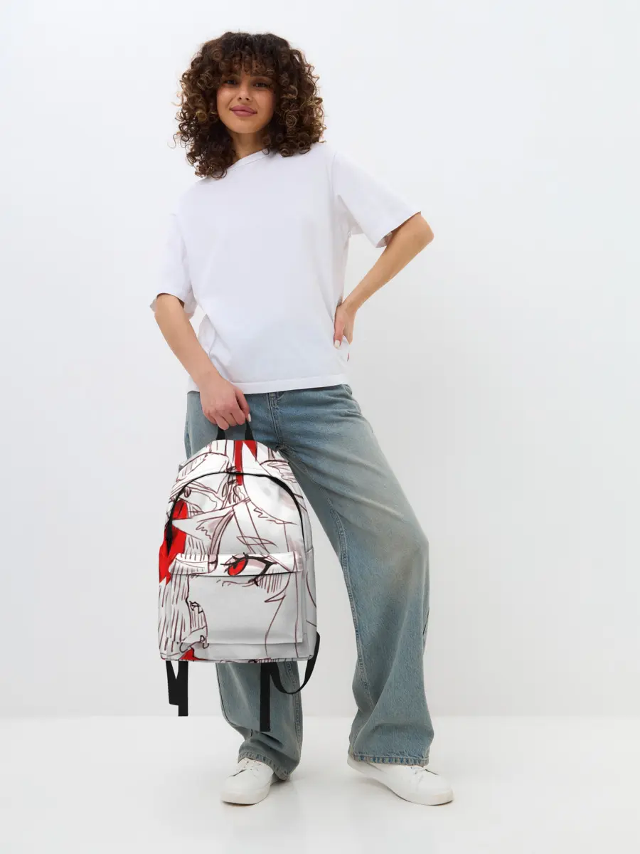 Рюкзак джинсовый / Люцифер. HELLTAKER