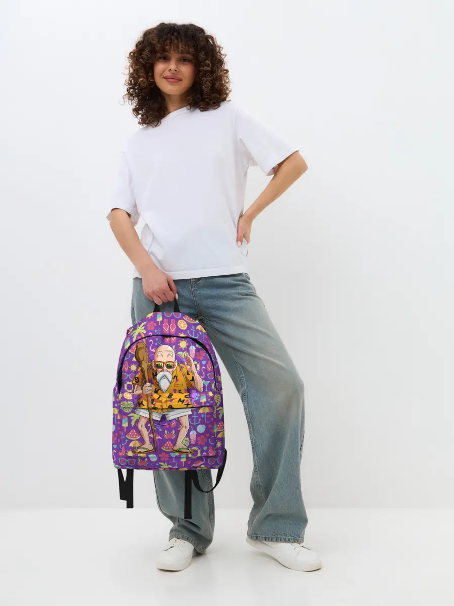 Рюкзак джинсовый / Шар Дракона. Мастер Роши