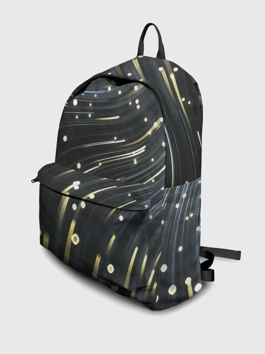 Рюкзак джинсовый / Абстракция искры полосы боке