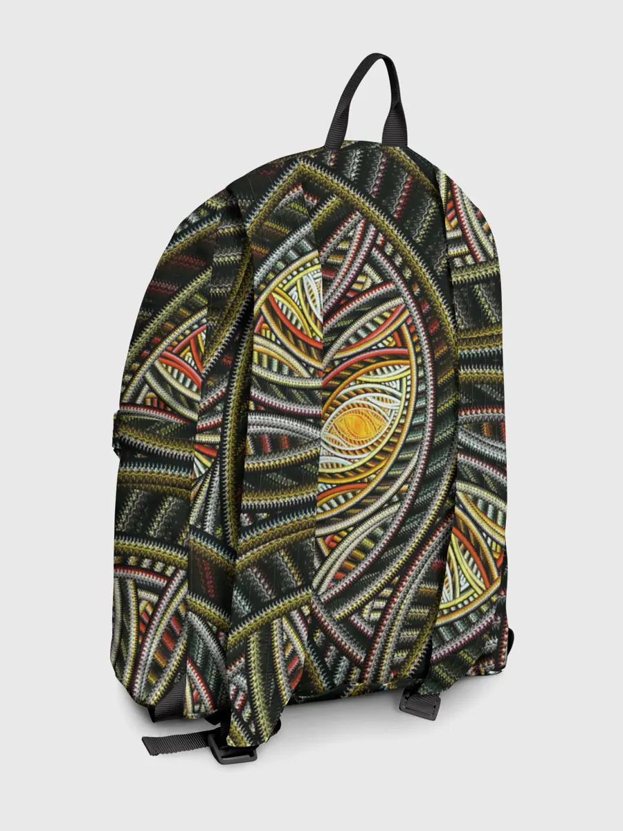 Рюкзак джинсовый / Абстракция глаз узор линии