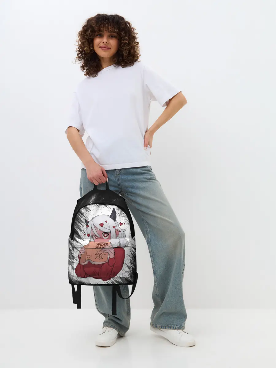 Рюкзак джинсовый / Малина очерк Helltaker