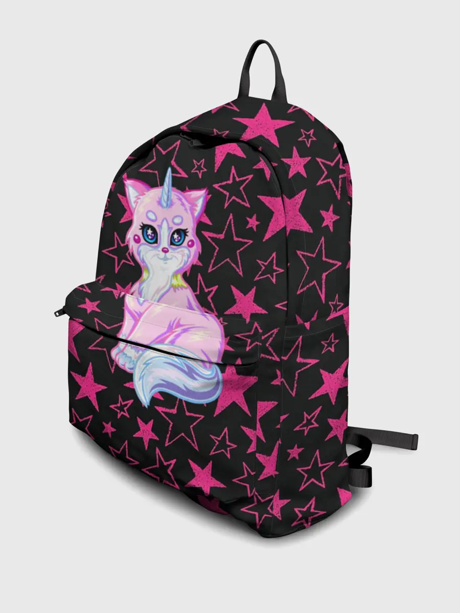 Рюкзак джинсовый / Cat Unicorn | Кот Единорог