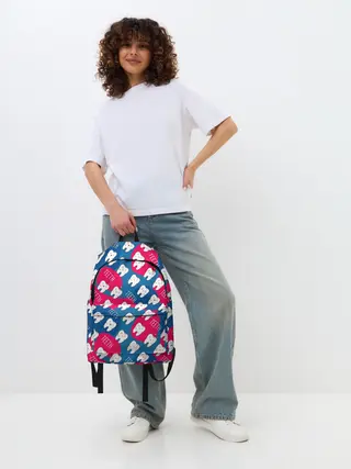 Рюкзак джинсовый / зубы