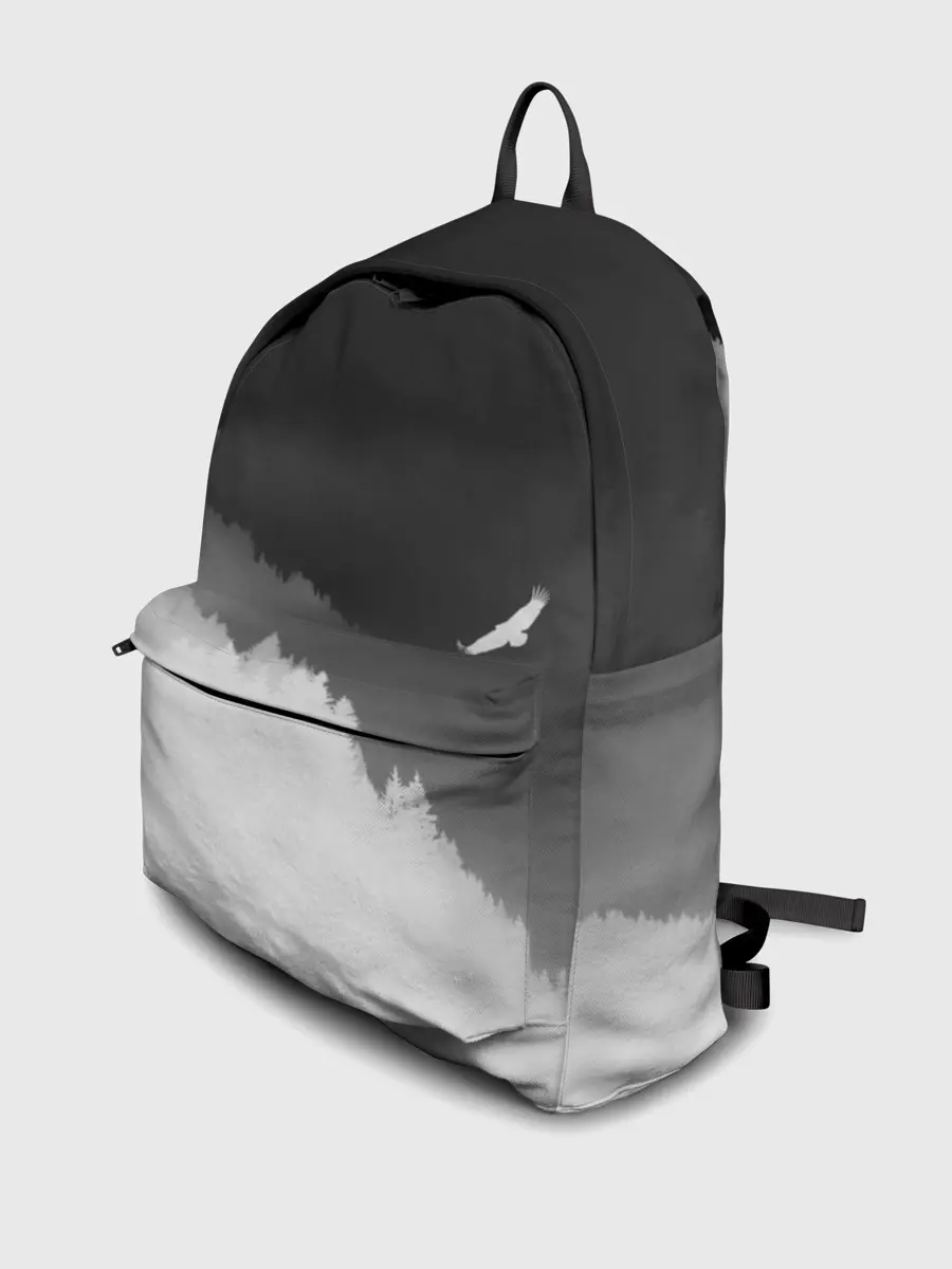 Рюкзак джинсовый / ОРЁЛ НАД ЛЕСОМ