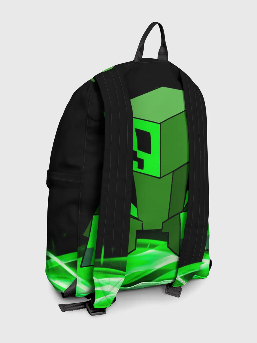 Рюкзак джинсовый / Майнкрафт Крипер