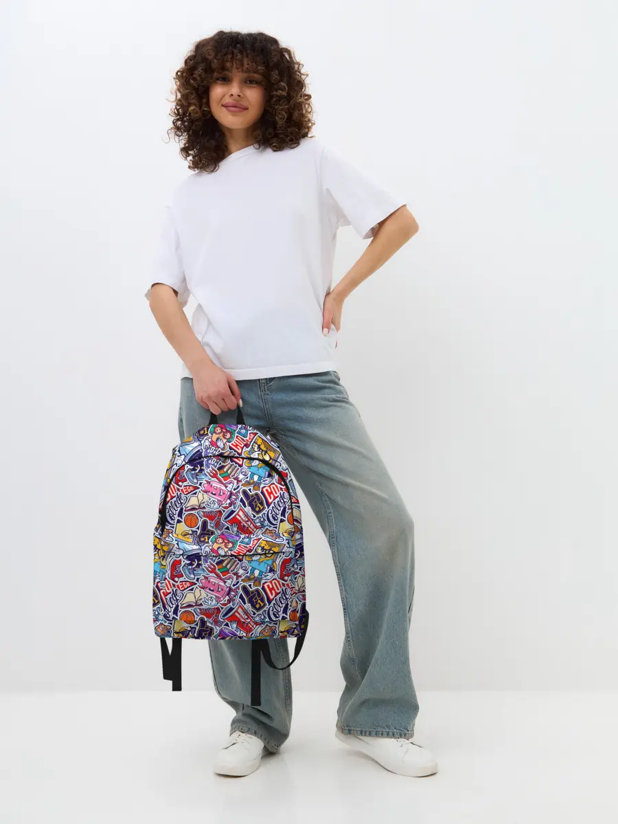 Рюкзак джинсовый / Стикерпак