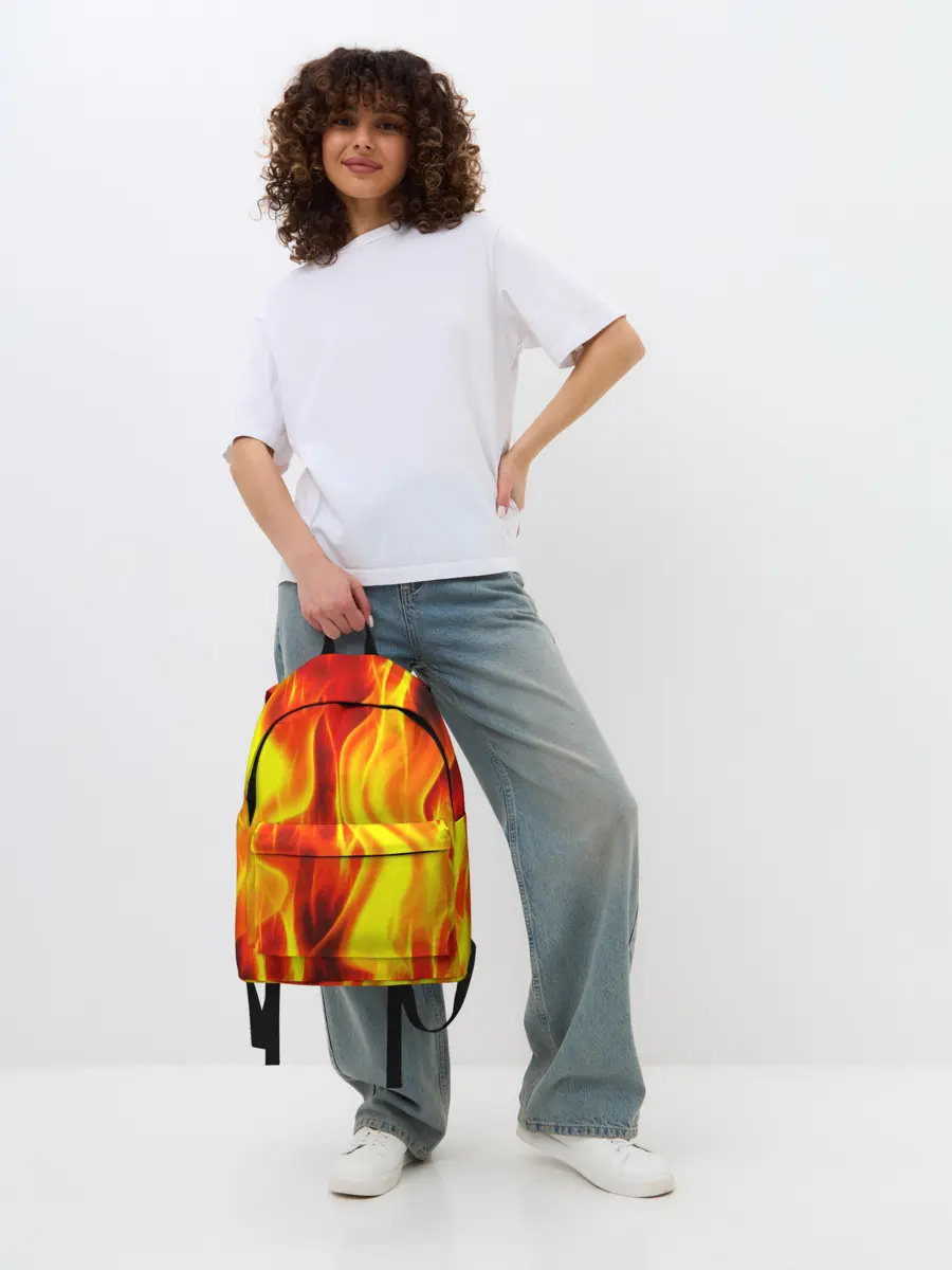 Рюкзак джинсовый / Неон Огонь