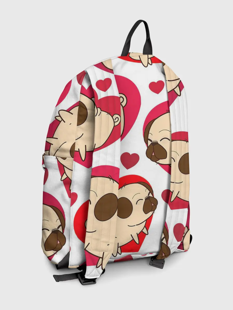 Рюкзак джинсовый / Мопсики