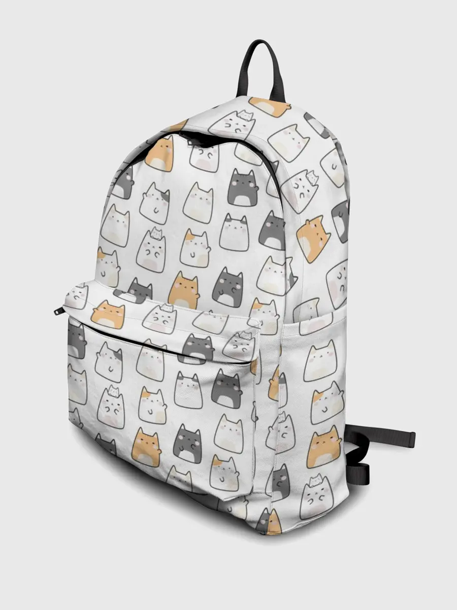 Рюкзак джинсовый / Толстые котики