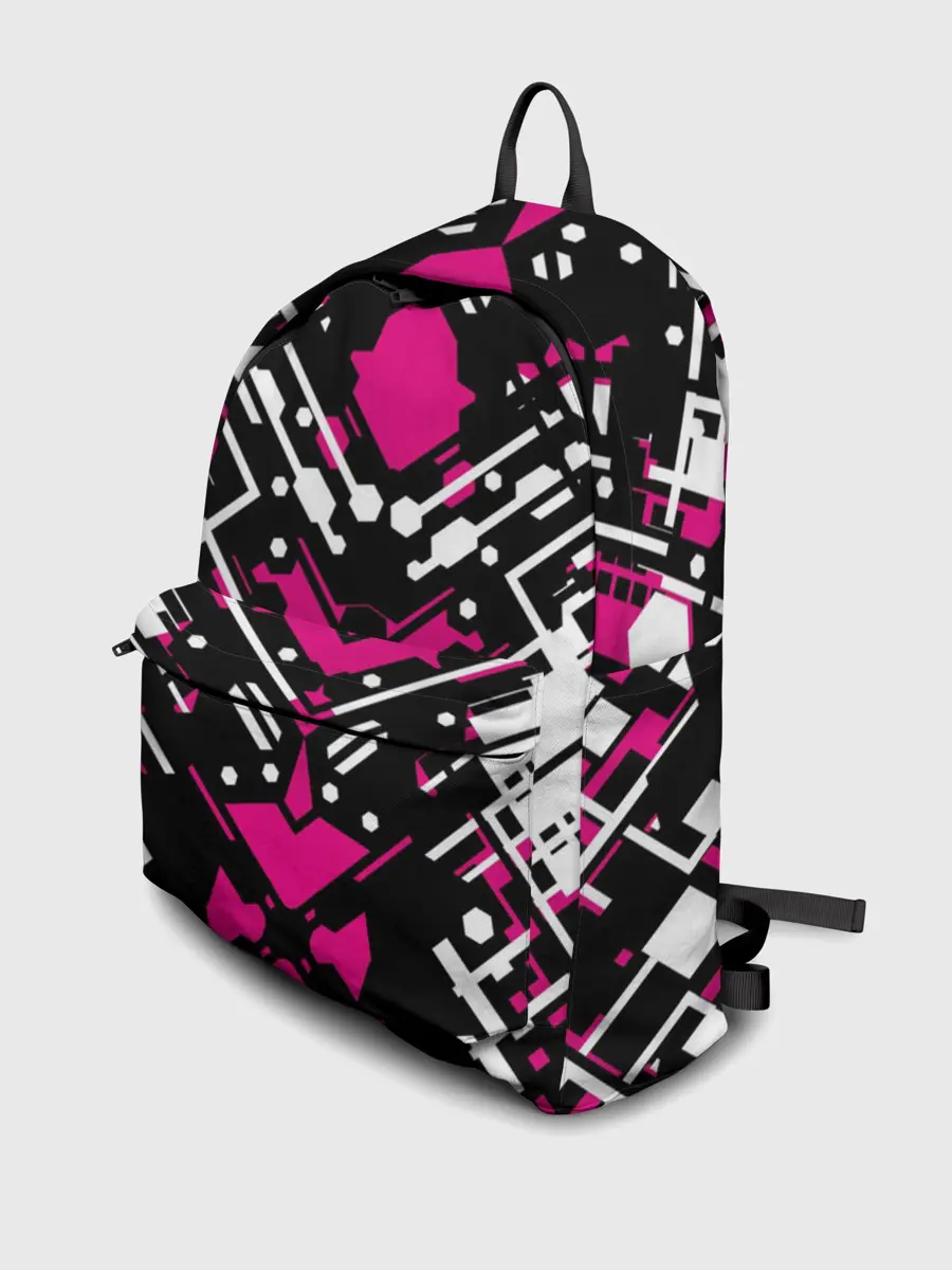 Рюкзак джинсовый / КИБЕРПАНК,ФАНТАСТИКА,КРАСНЫЙ