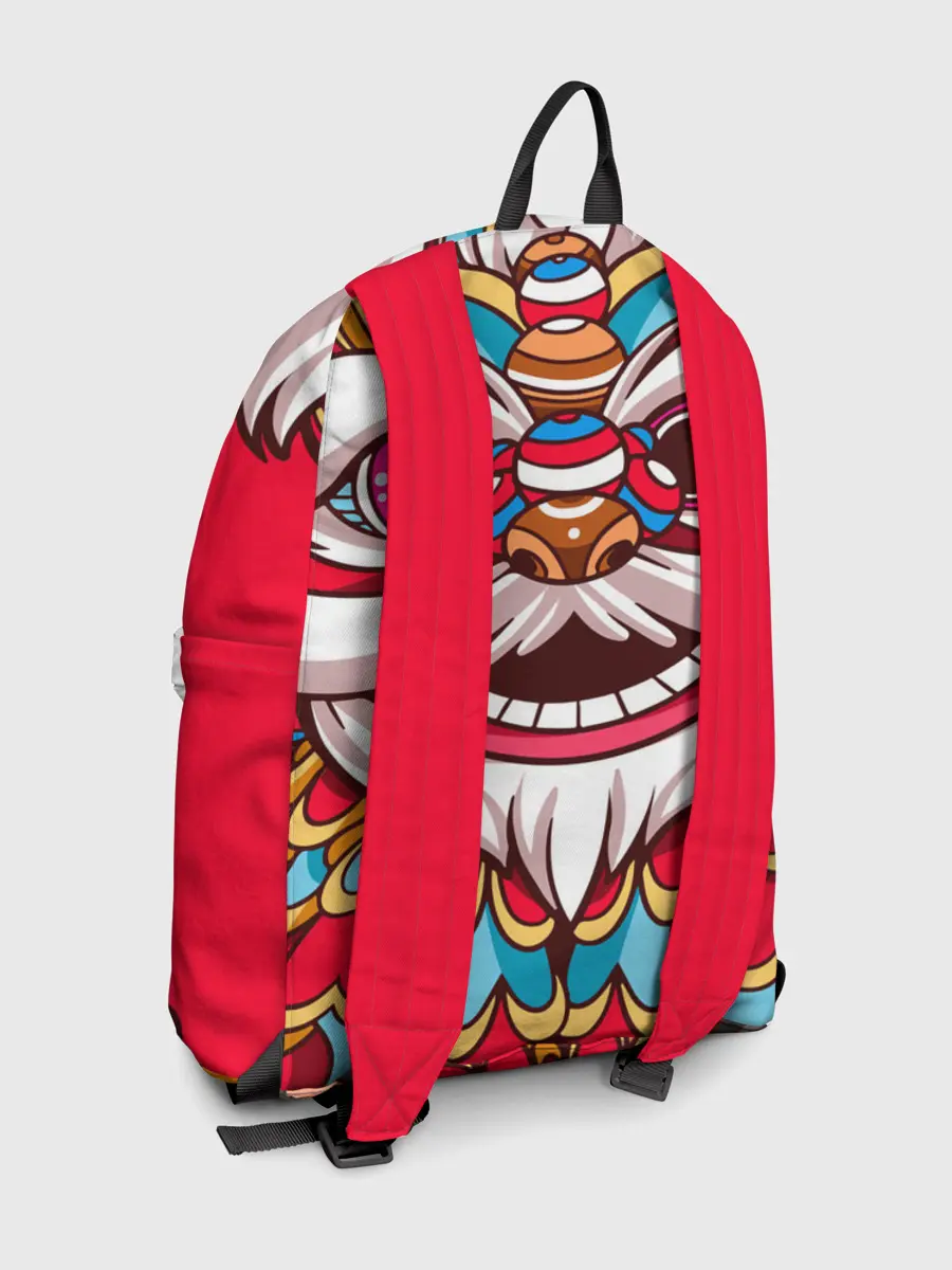 Рюкзак джинсовый / Морда Азиатского Льва