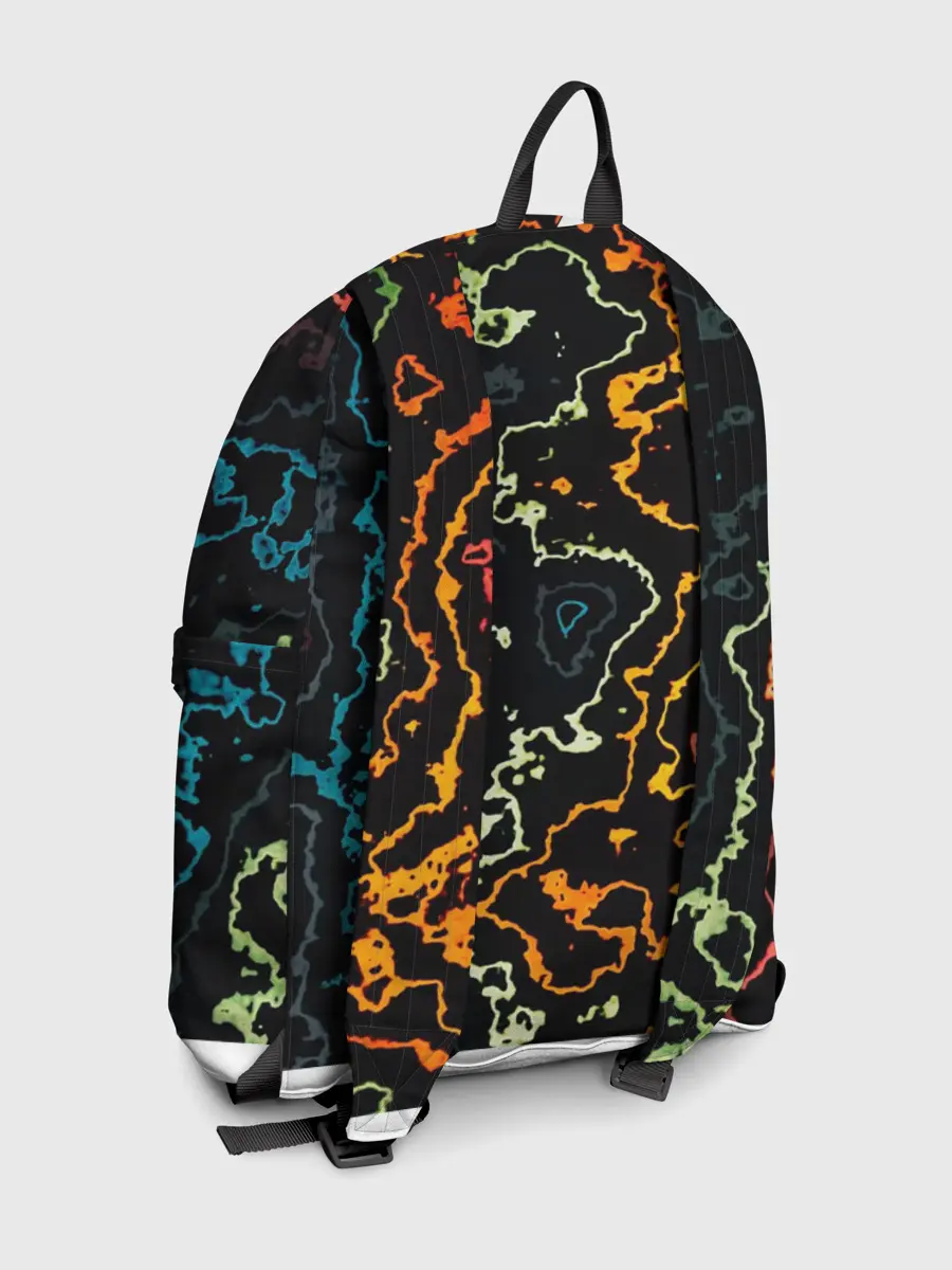 Рюкзак джинсовый / линий,цветной,черный