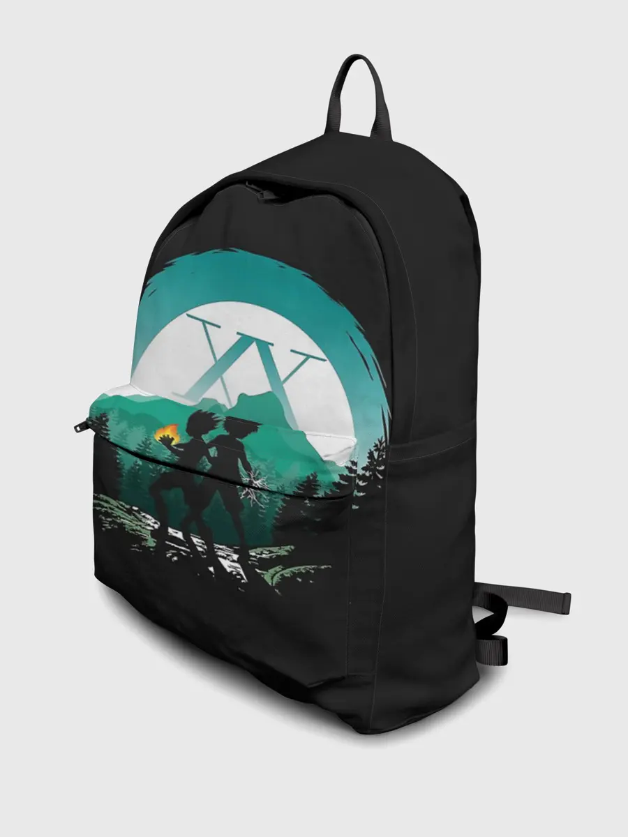 Рюкзак джинсовый / HH в круге бирюзовом