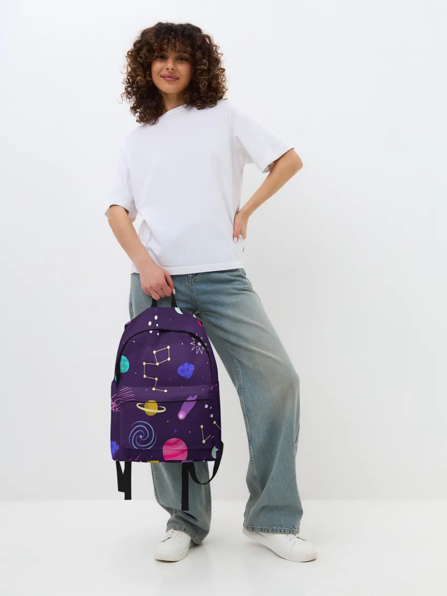 Рюкзак джинсовый / Космический пейзаж