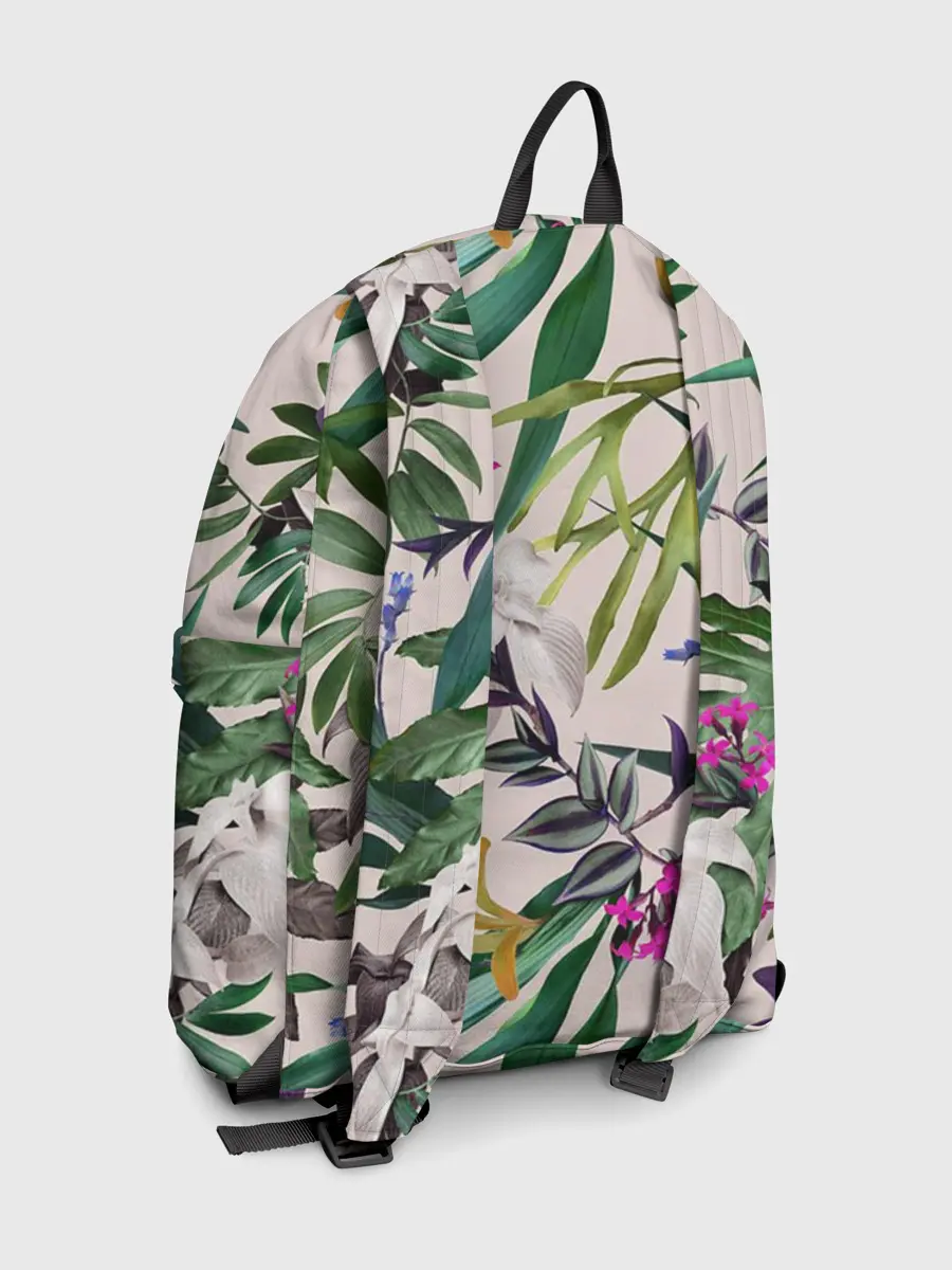 Рюкзак джинсовый / Череп в цветах