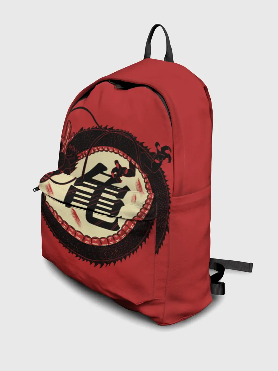 Рюкзак джинсовый / Иероглифы Китайский Дракон