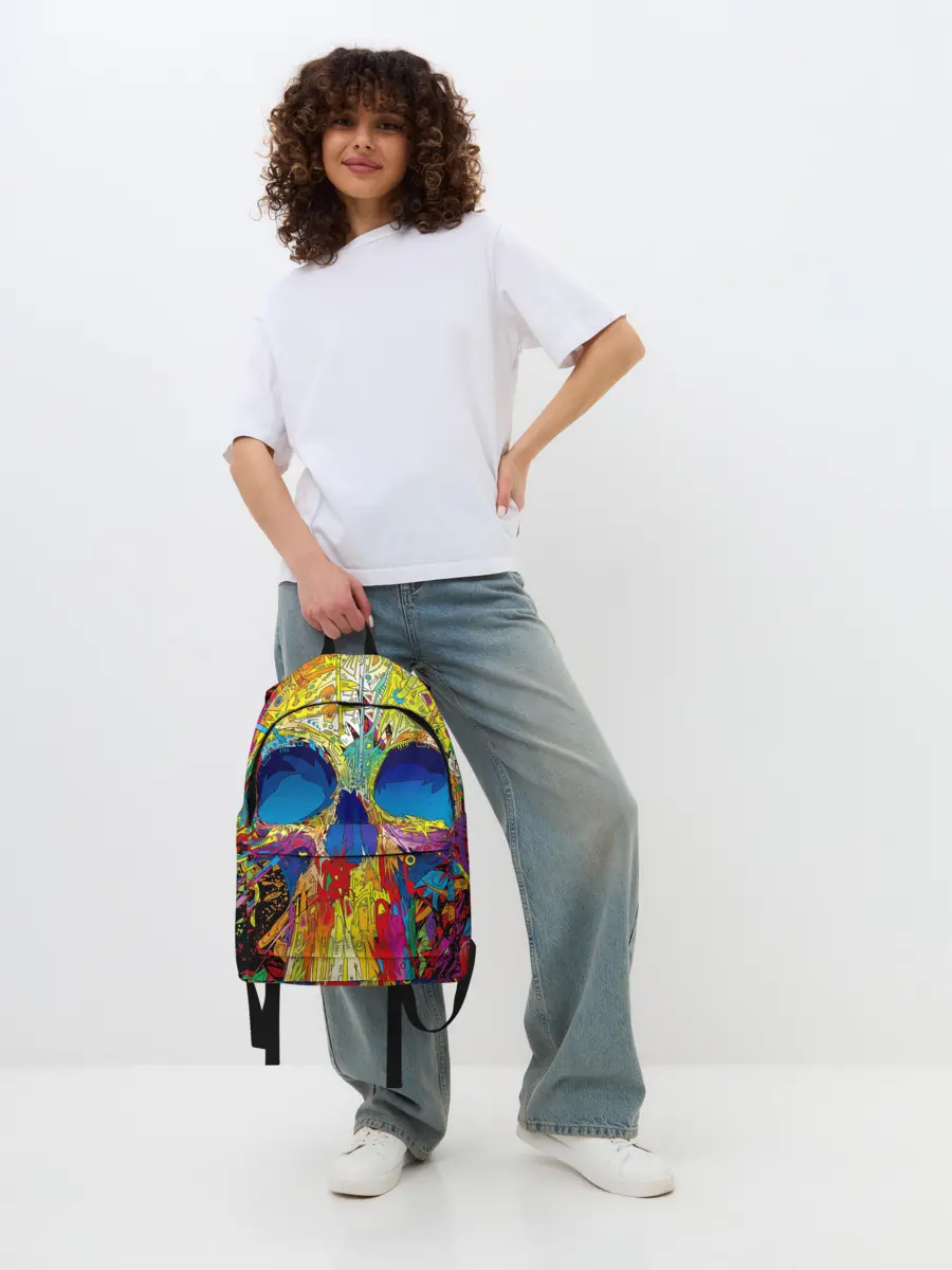 Рюкзак джинсовый / Череп