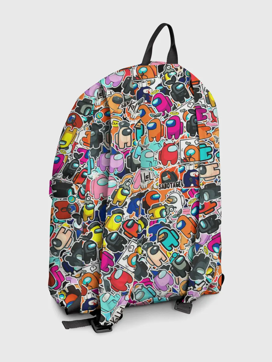 Рюкзак джинсовый / Among Us sticker bombing