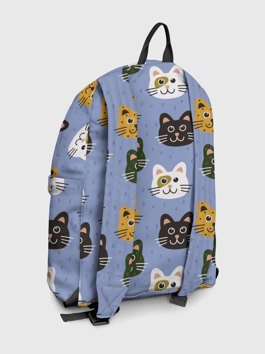 Рюкзак джинсовый / Котики