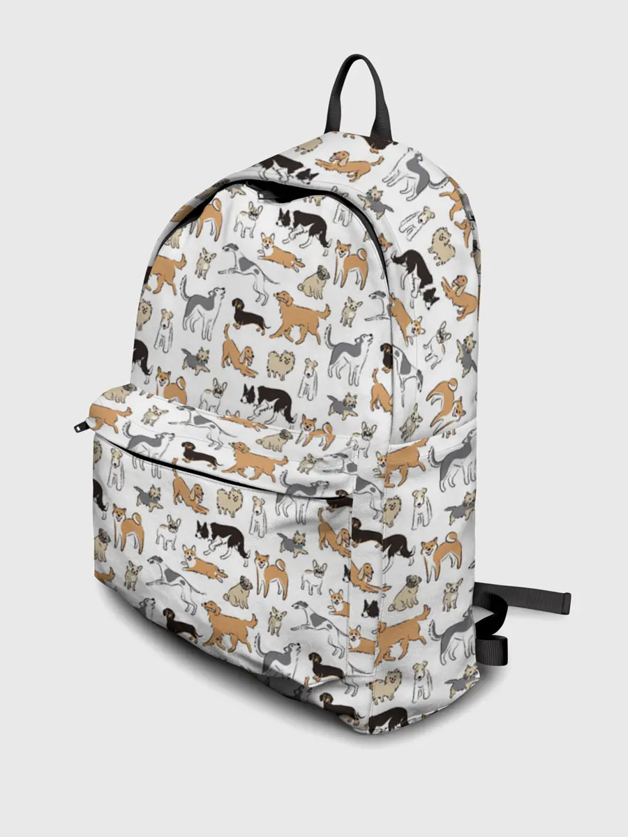 Рюкзак джинсовый / Узор собаки много