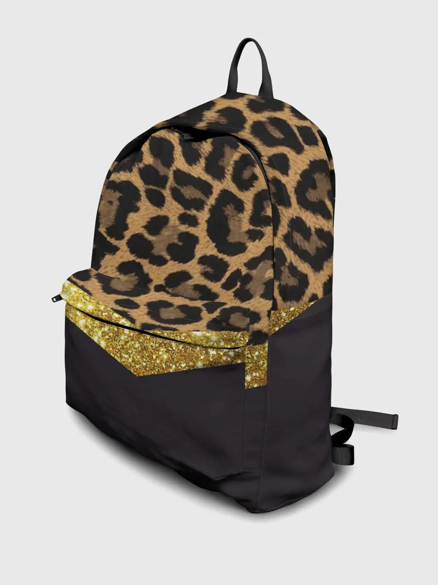 Рюкзак джинсовый / Леопардовый принт