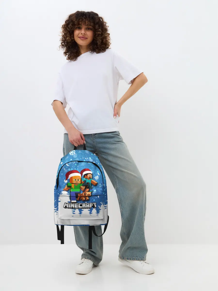 Рюкзак джинсовый / Новогодний Манкрафт