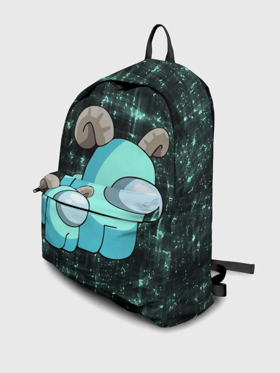 Рюкзак джинсовый / AMONG US - С РОЖКАМИ