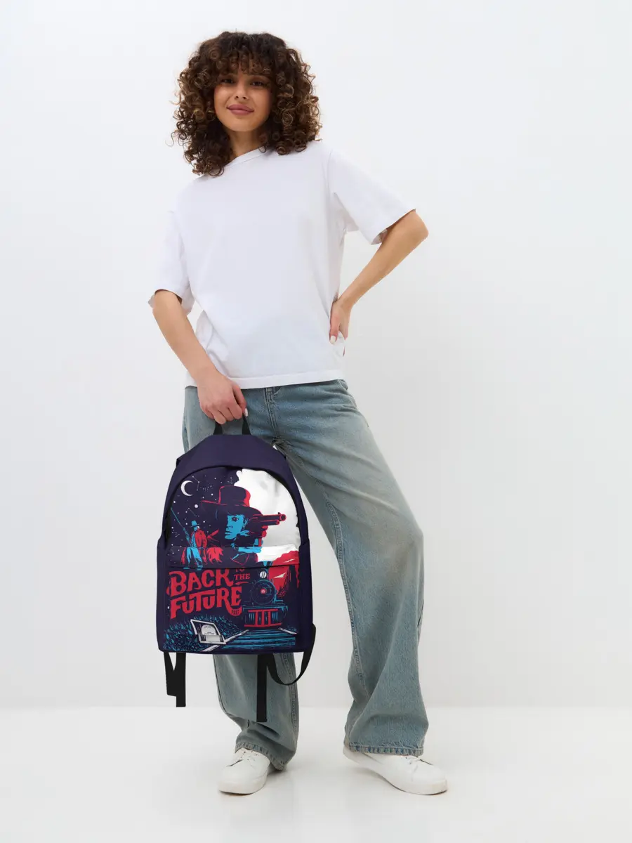 Рюкзак джинсовый / назад в будущее