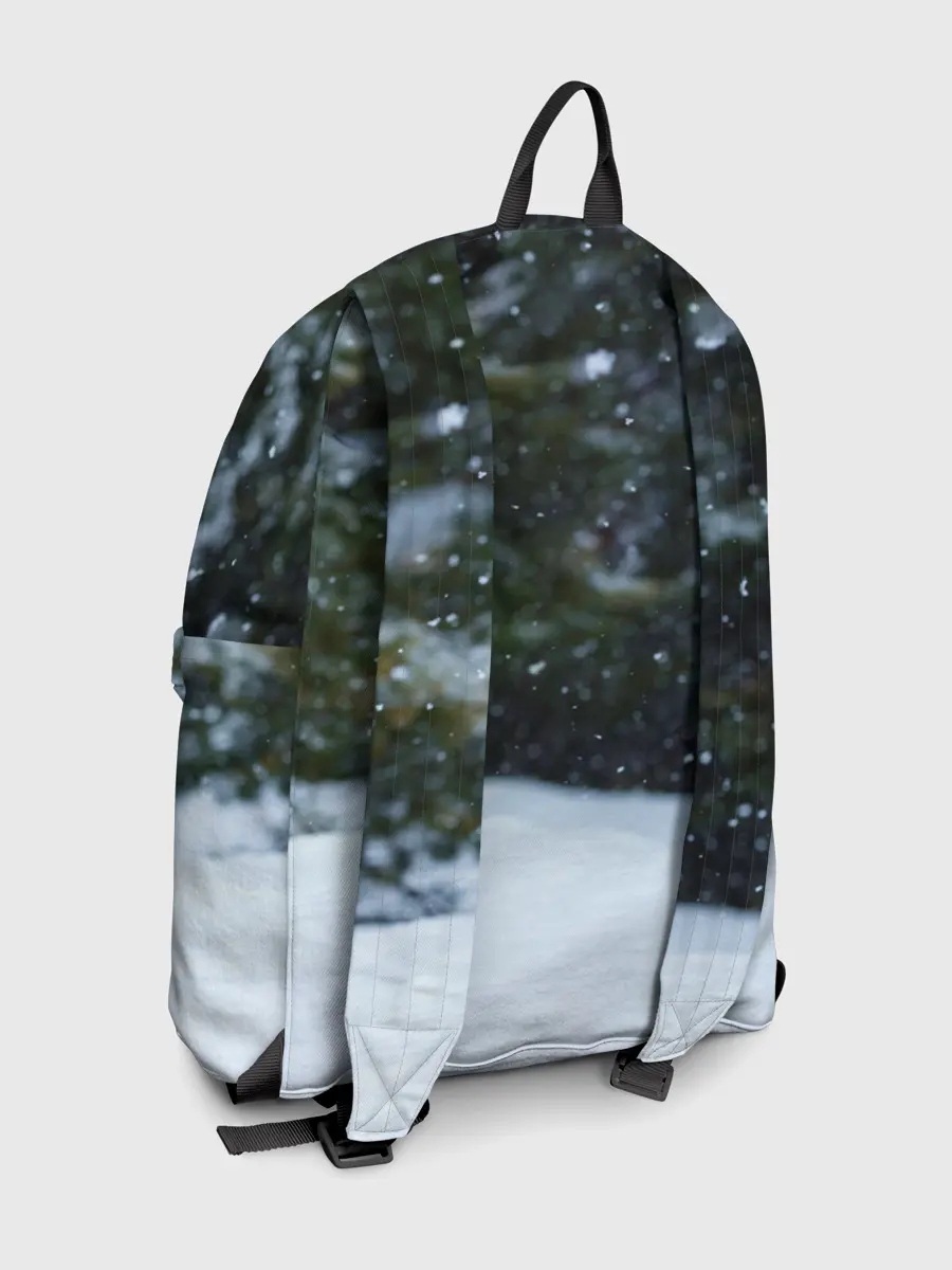 Рюкзак джинсовый / Лиса в зимнем лесу